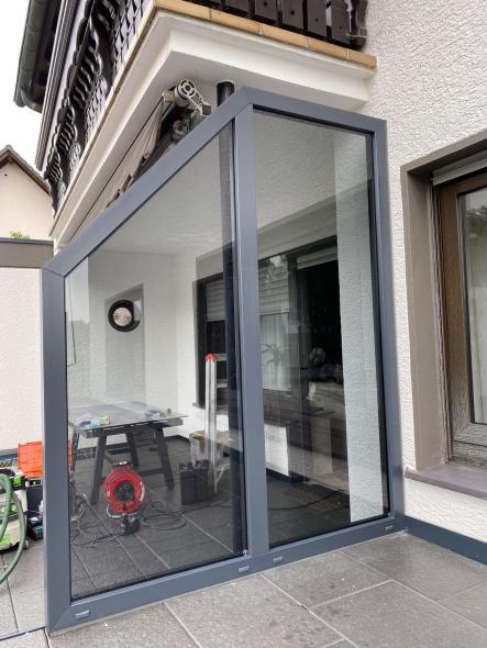 Windschutz aus Glas Terrasse